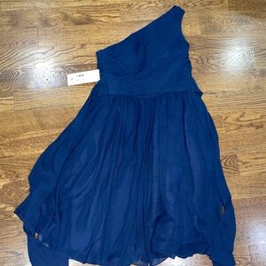 Navy Blue One Shoulder Dress❤️